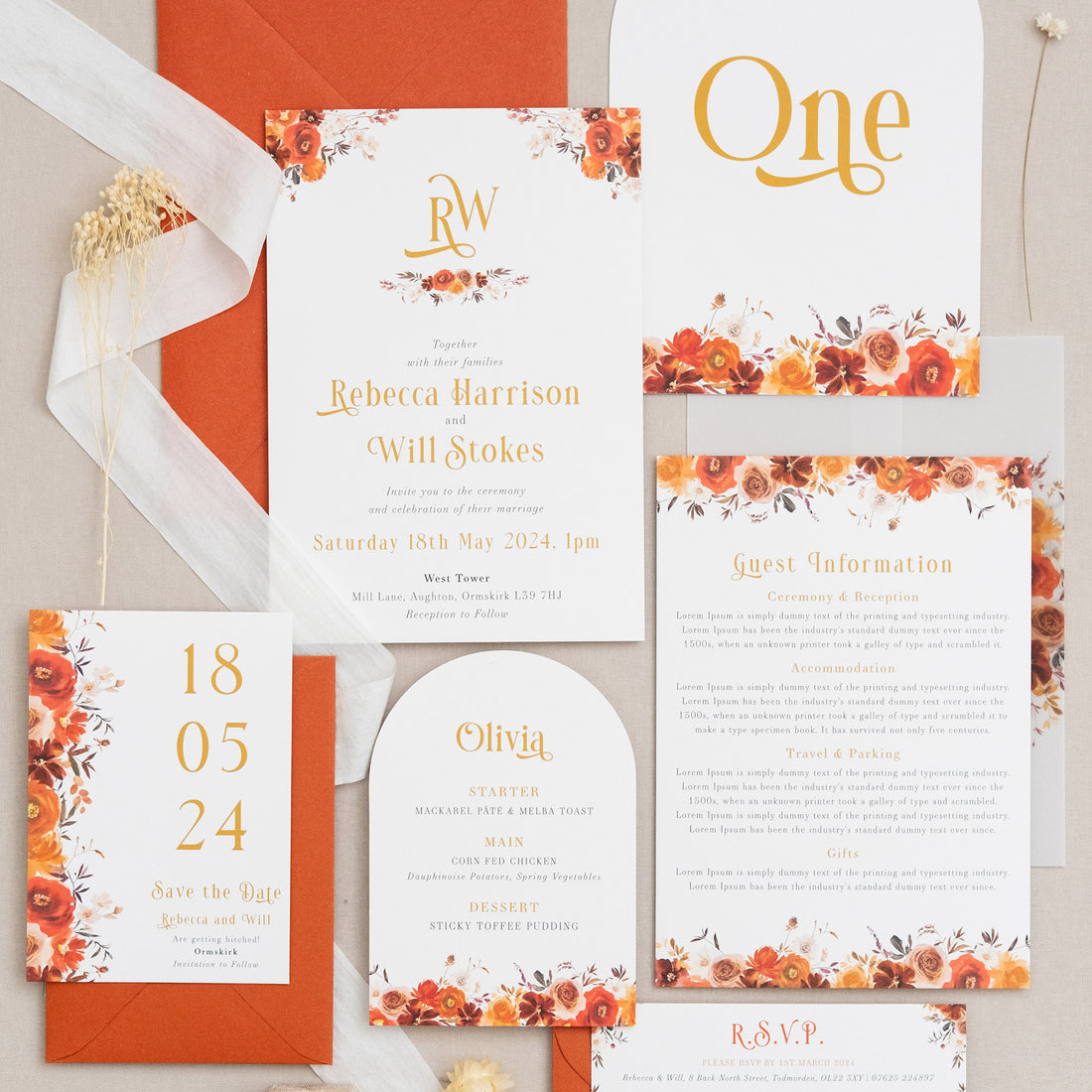 Can I Have Burnt Orange Wedding Invitations?