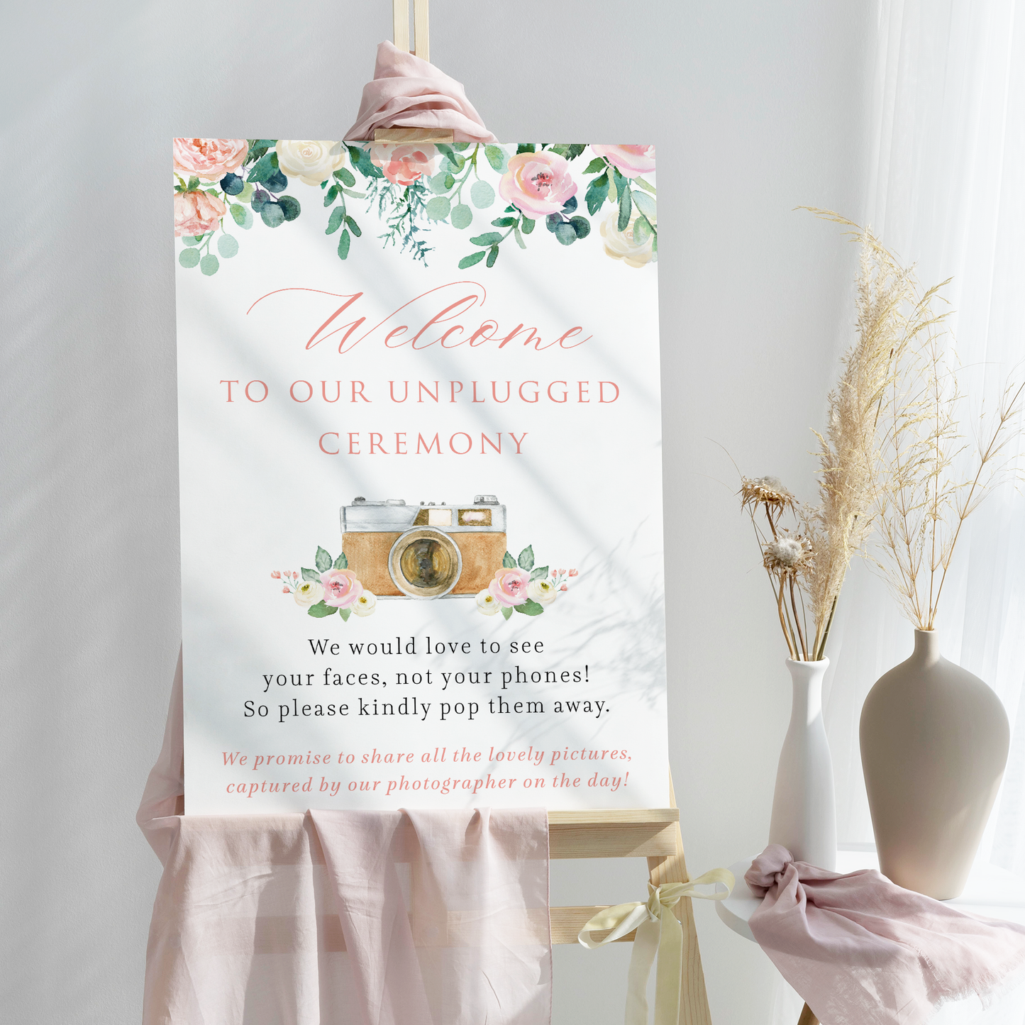 Pink Unplugged Sign