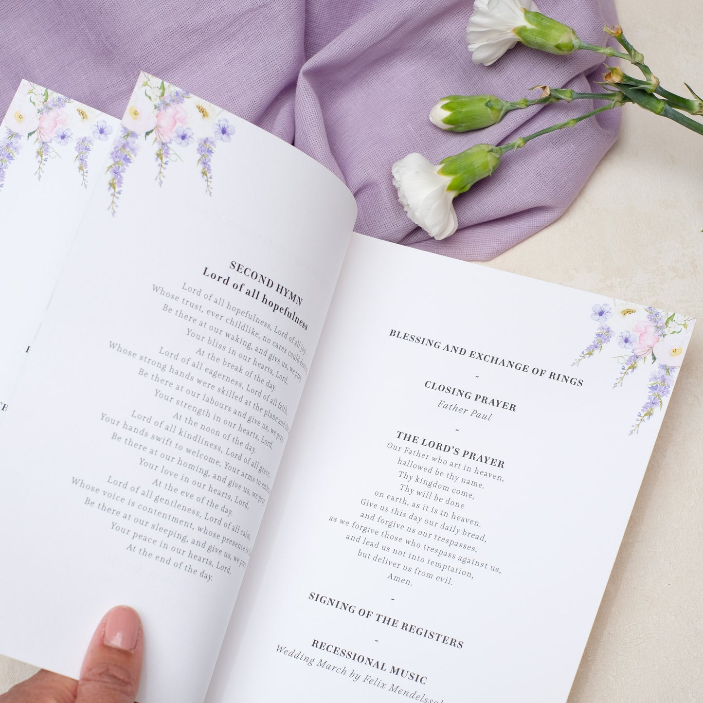 Wildflower Order of Service Booklet
