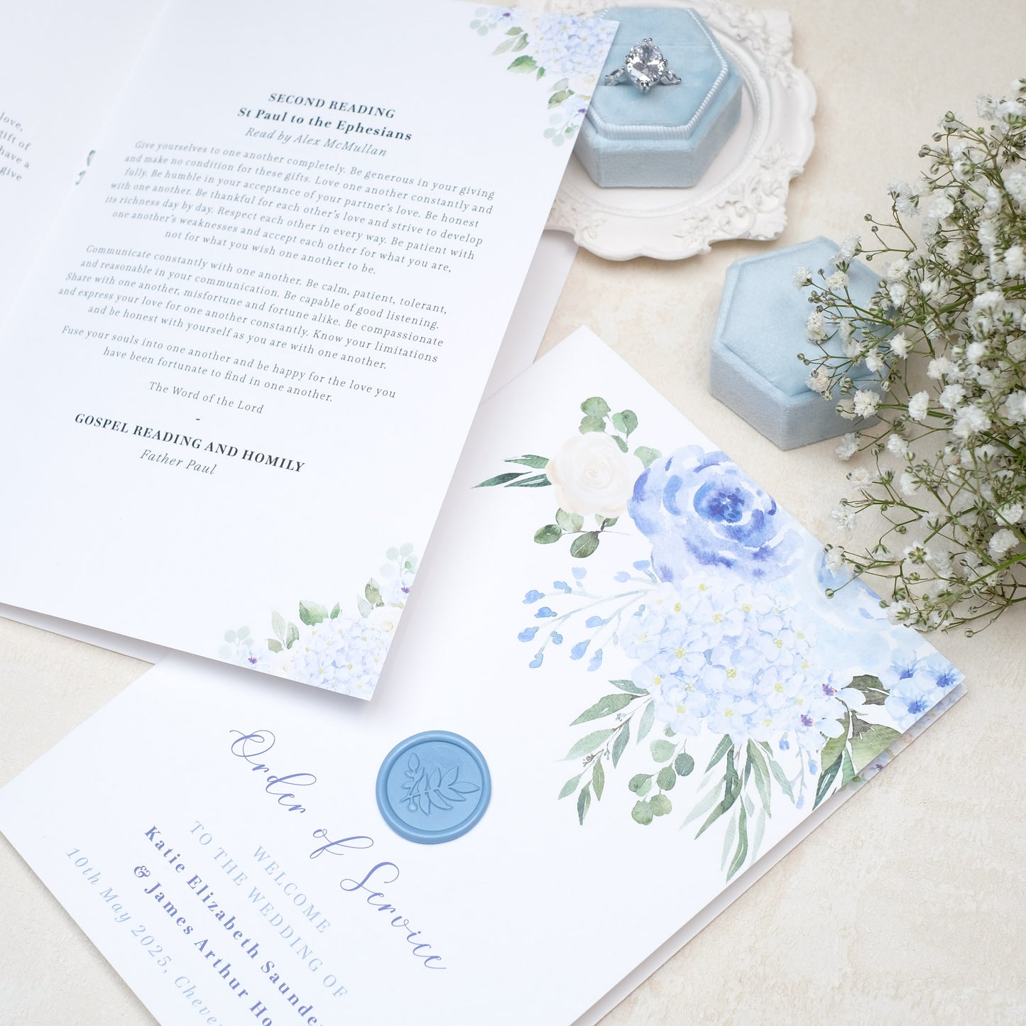 Dusty Blue Order of Service