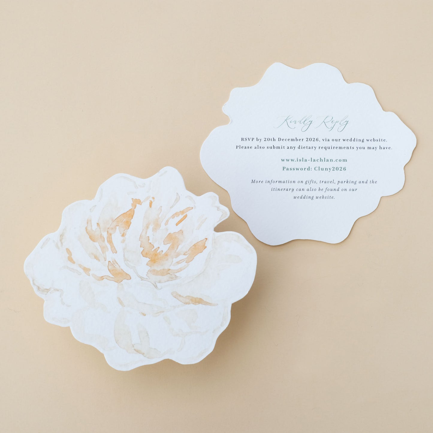 Cluny Castle Wedding Invitation