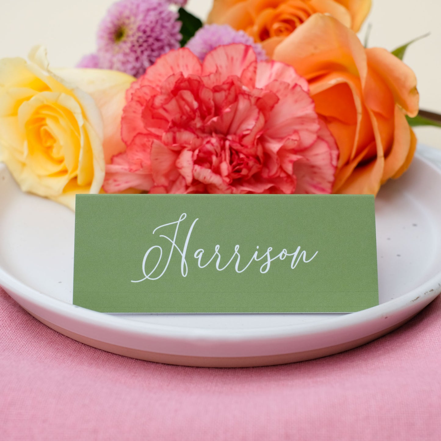 Moss Green | Olive Place Cards