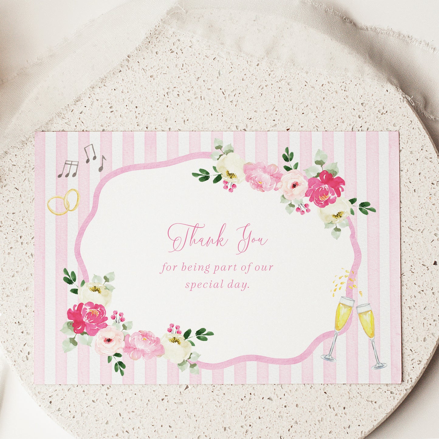 Floral Thank You Card Postcard