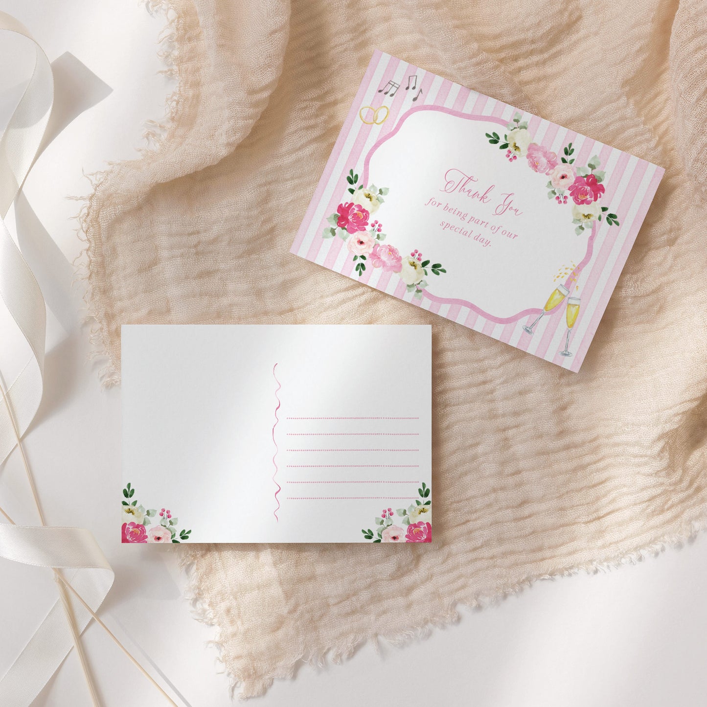 Floral Thank You Card Postcard