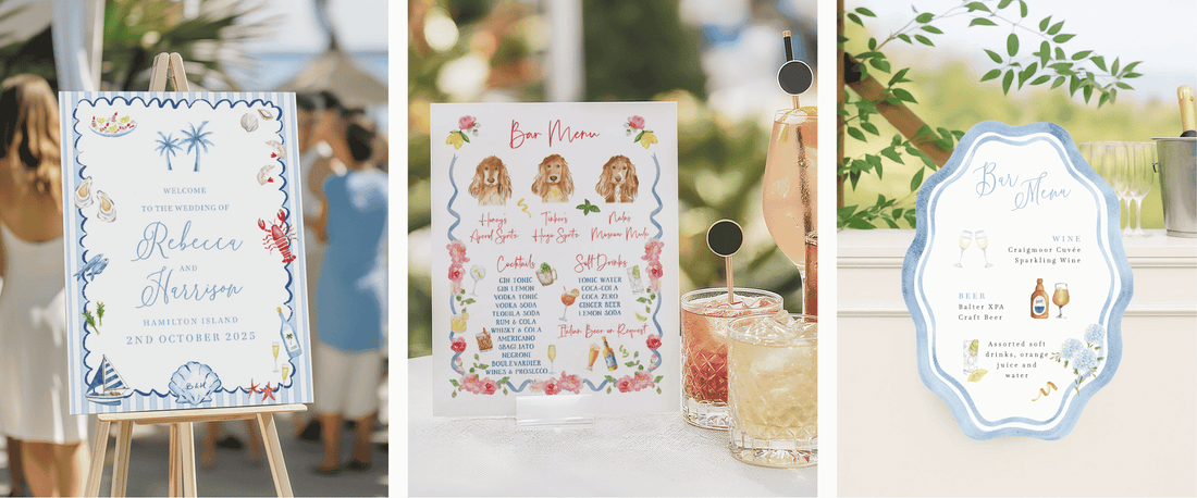 Custom Wedding Signs for Destination Weddings