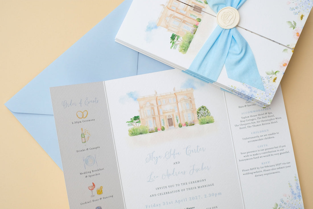 Hedsor House wedding invitations