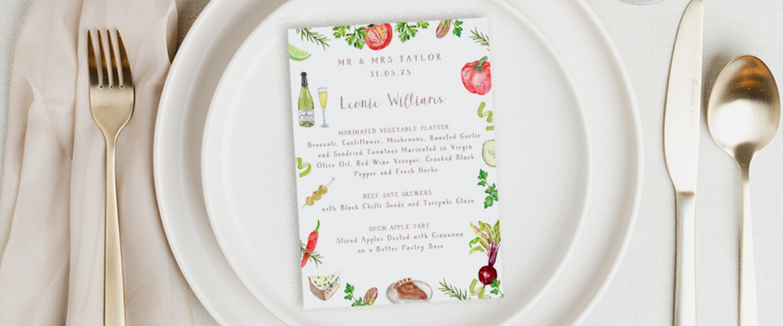 Custom Wedding Menus with Guest Names