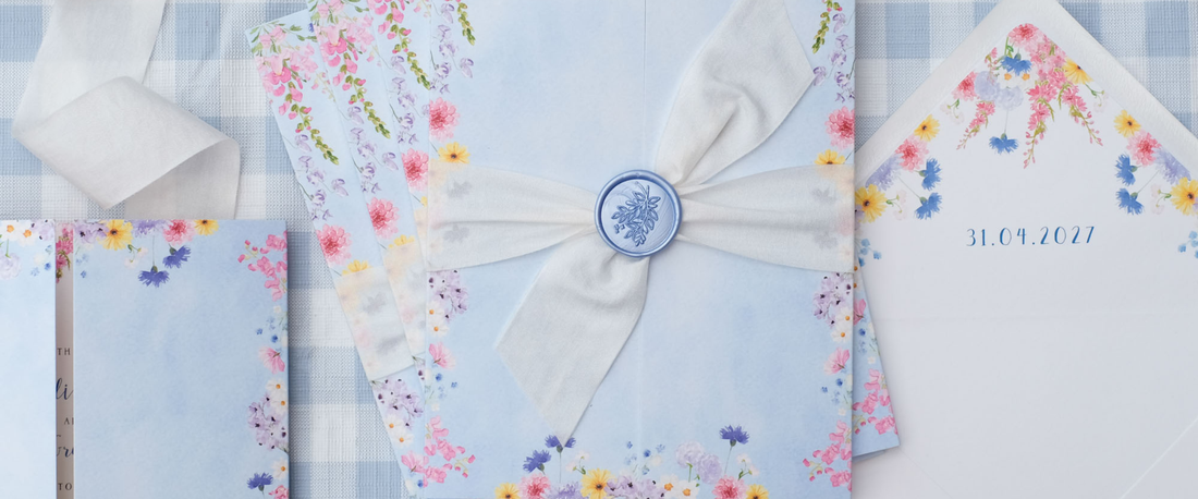 Wildflower wedding invitations