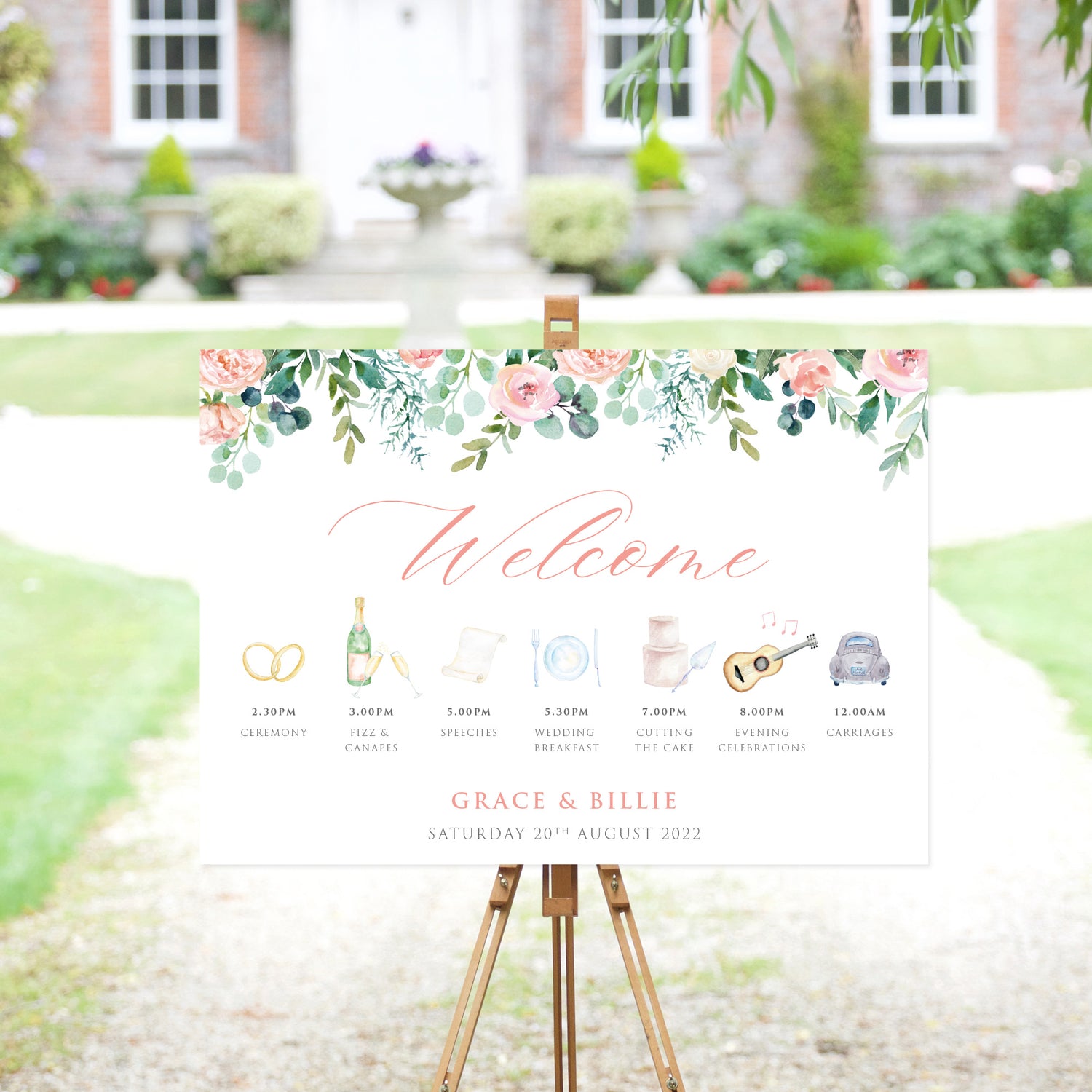 Bespoke Illustrated Wedding Signs