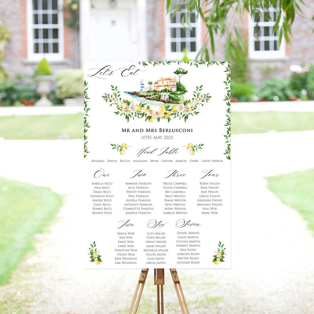 ILLUSTRATED TABLE PLANS & CUSTOM SEATING CHARTS