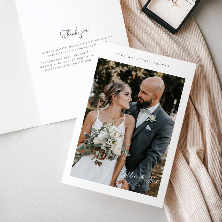 Wedding Thank You Cards with Photo