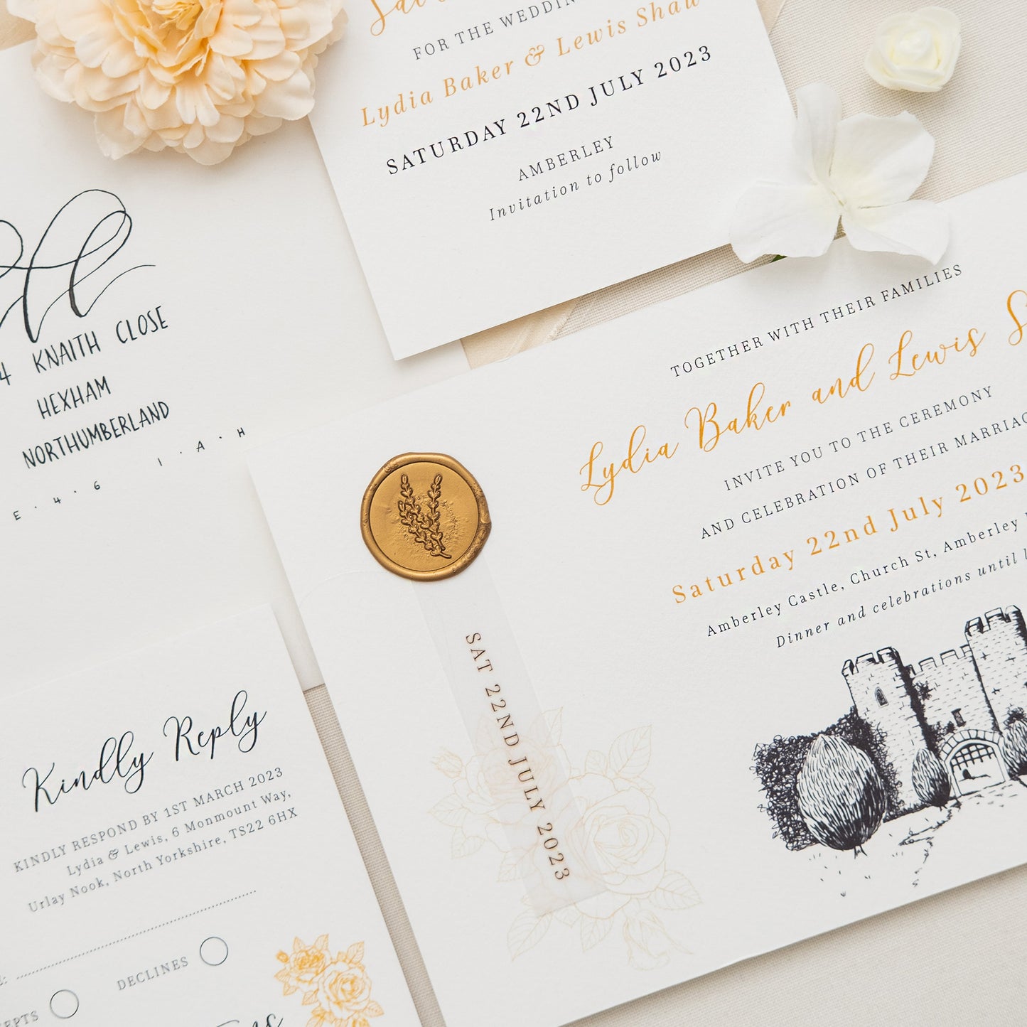 Invite With Gold Wax Seal