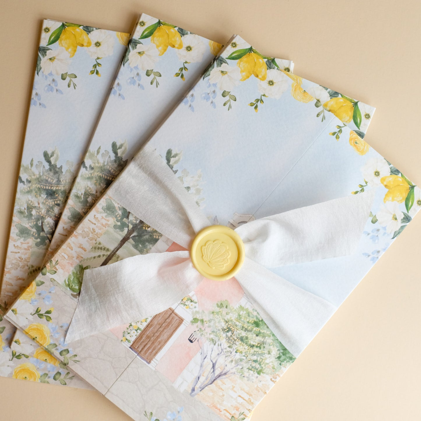 Agreco farm wedding invitations for Crete destination wedding