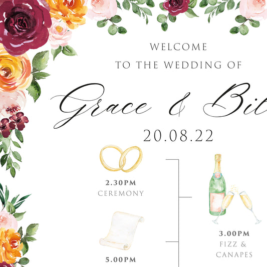 Burnt Orange Floral Order Of The Day