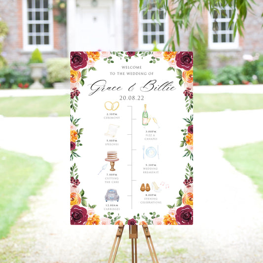 Burnt Orange Floral Order Of The Day