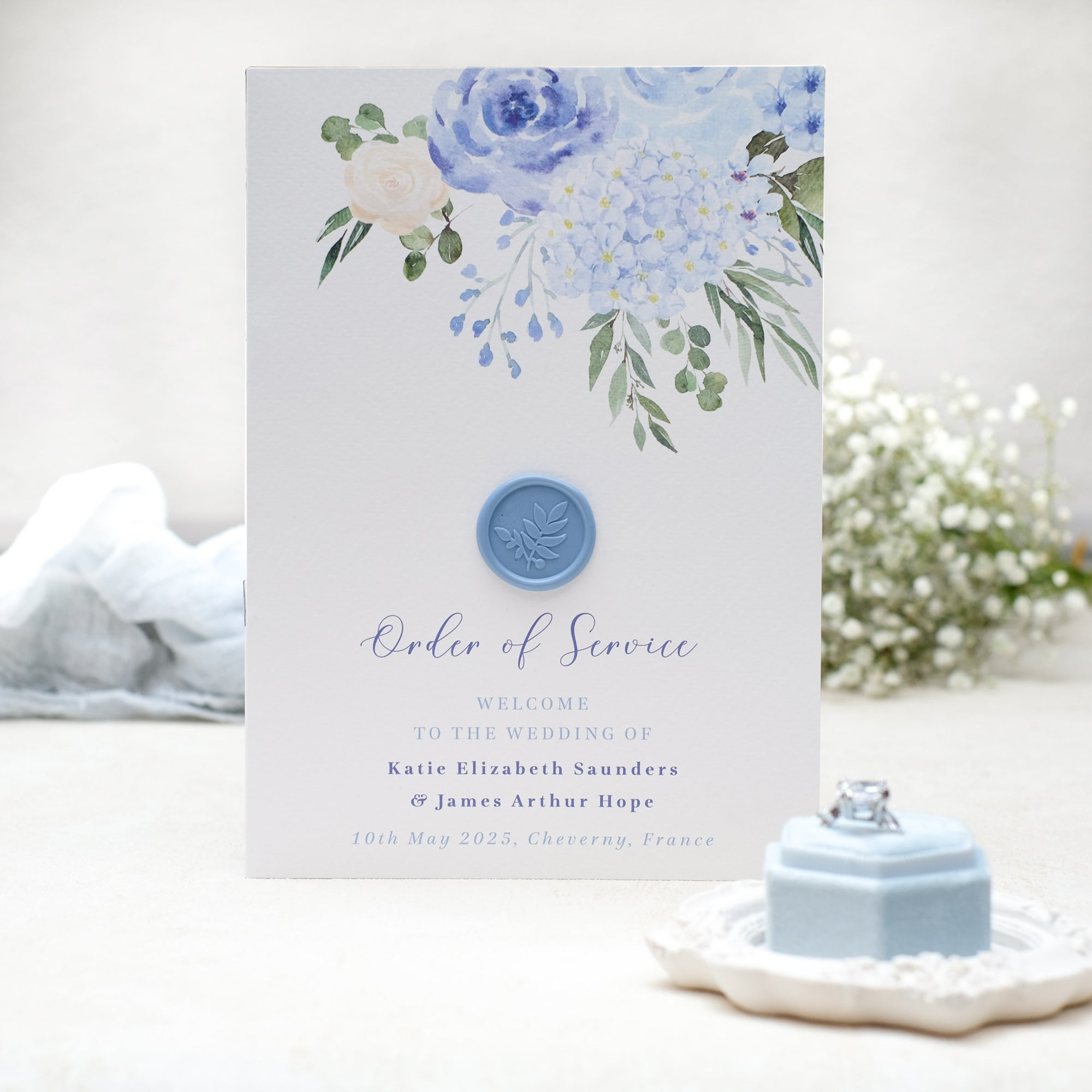 Dusty Blue Order of Service – Splendid Swan