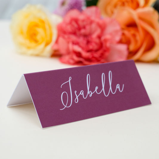 Burgundy Place Cards