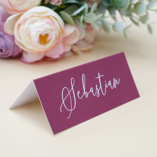 Burgundy Place Cards
