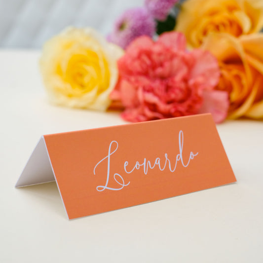 Burnt Orange Place Cards