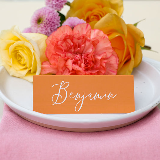 Burnt Orange Place Cards