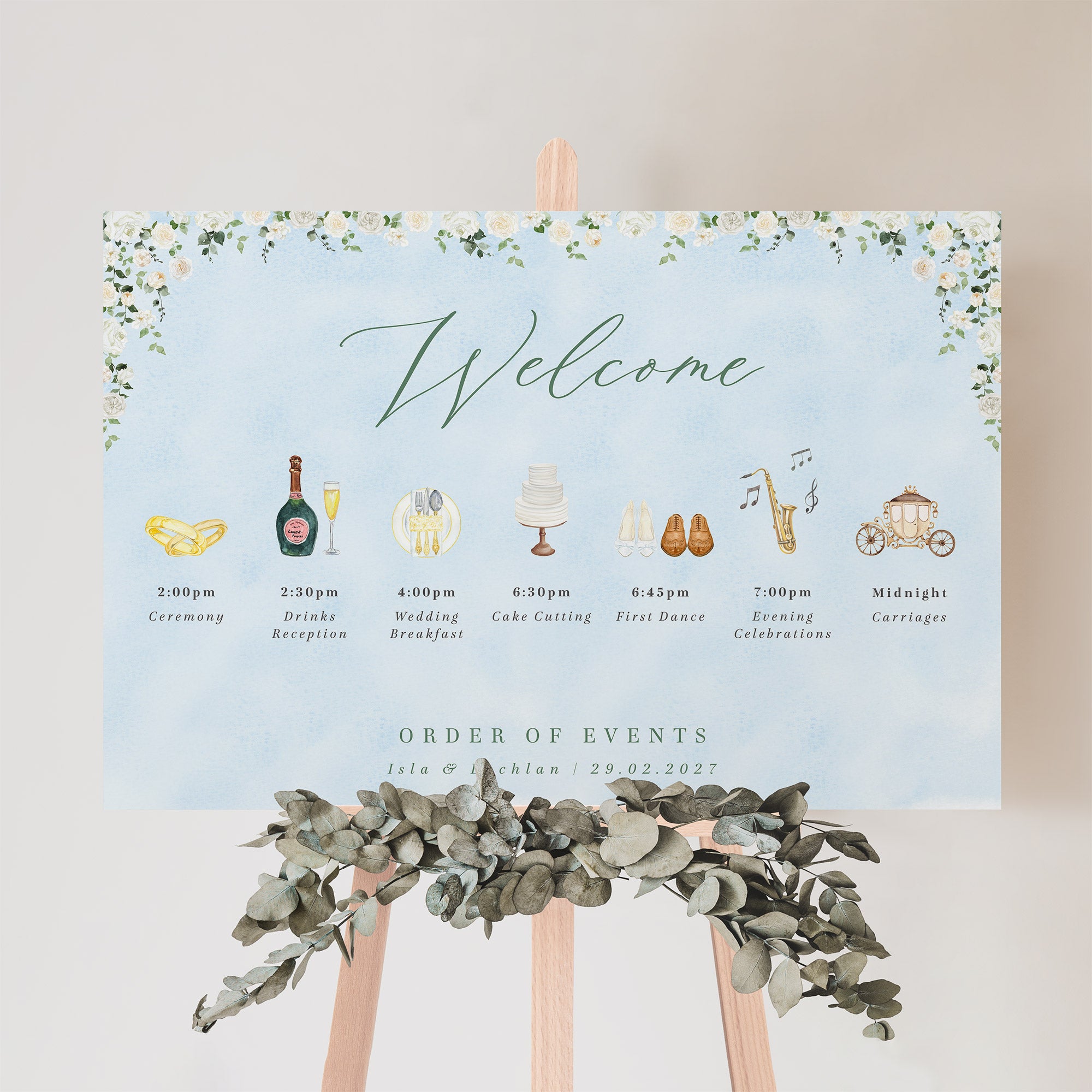 Castle Wedding Welcome Sign – Splendid Swan