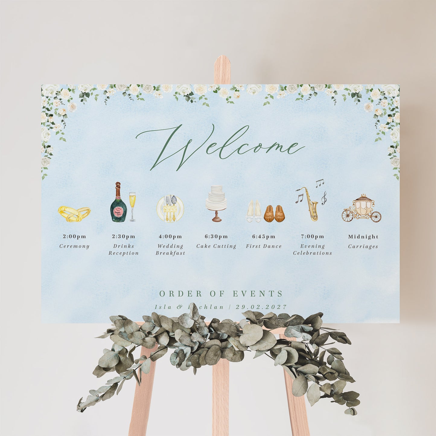 Castle Wedding Welcome Sign
