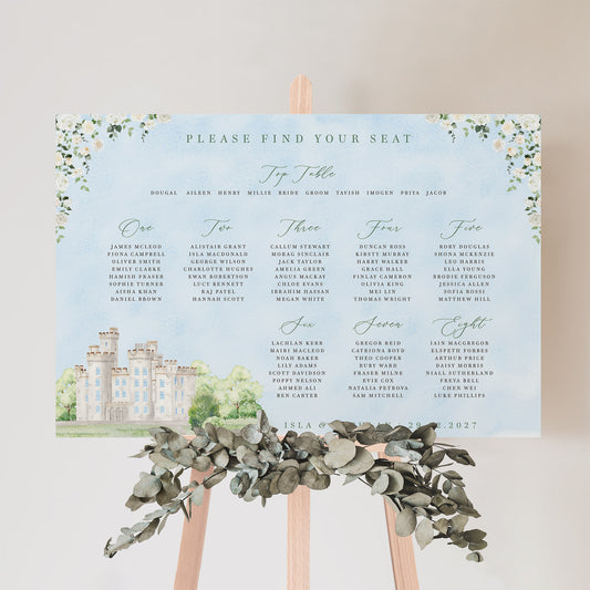 Castle Wedding Table Plan