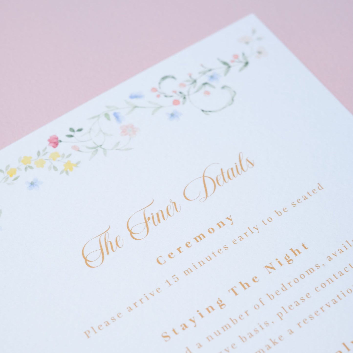 vintage style floral wedding invitation with elegant floral border