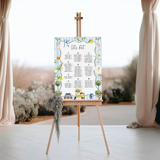 Italian Destination Wedding Table Plan