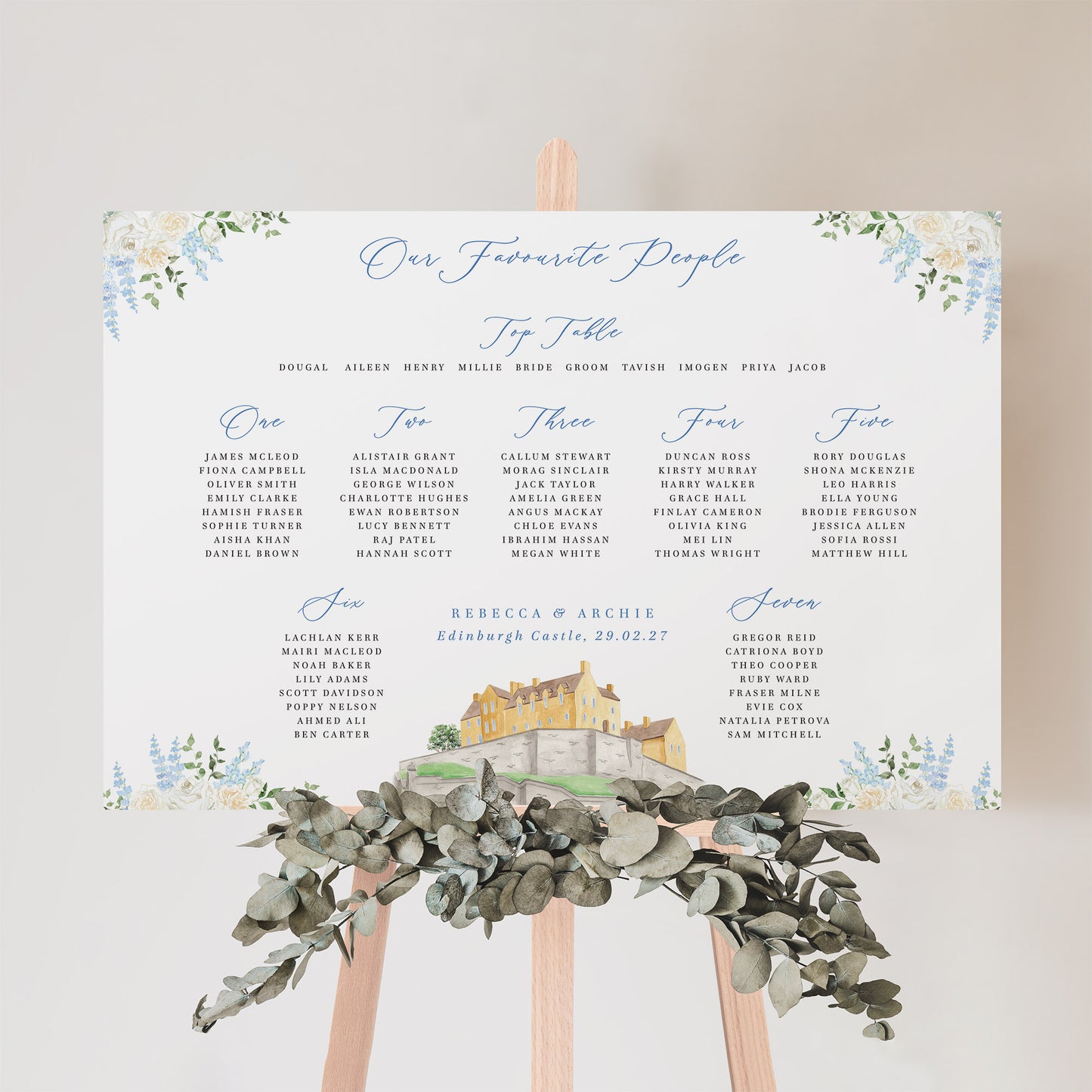 Castle Wedding Welcome Sign