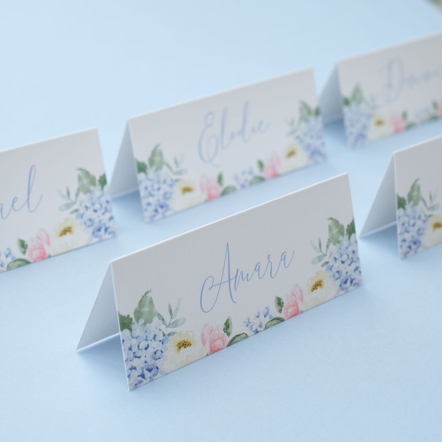 Heidi | Blue Hydrangea Place Cards