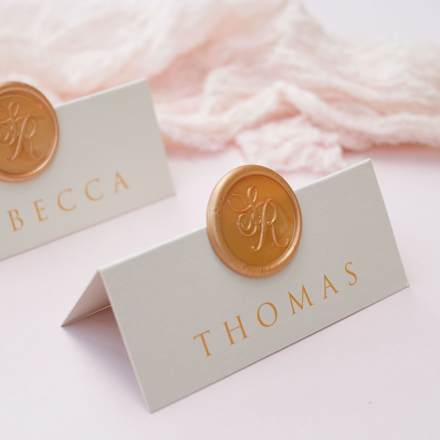 Folded Wax Seal Place Cards