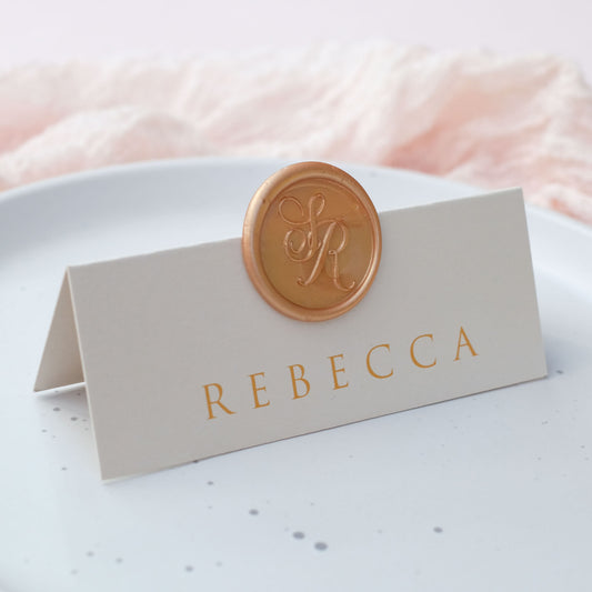 Folded Wax Seal Place Cards