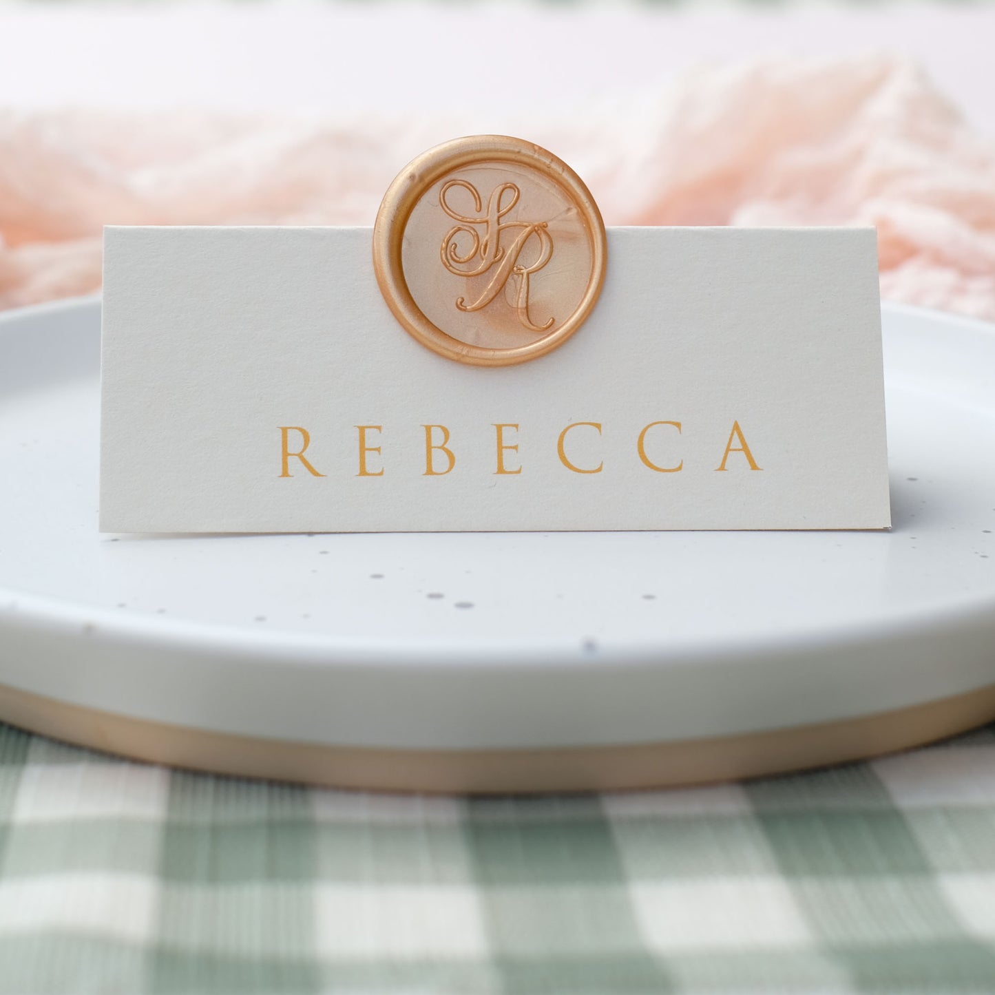 Folded Wax Seal Place Cards