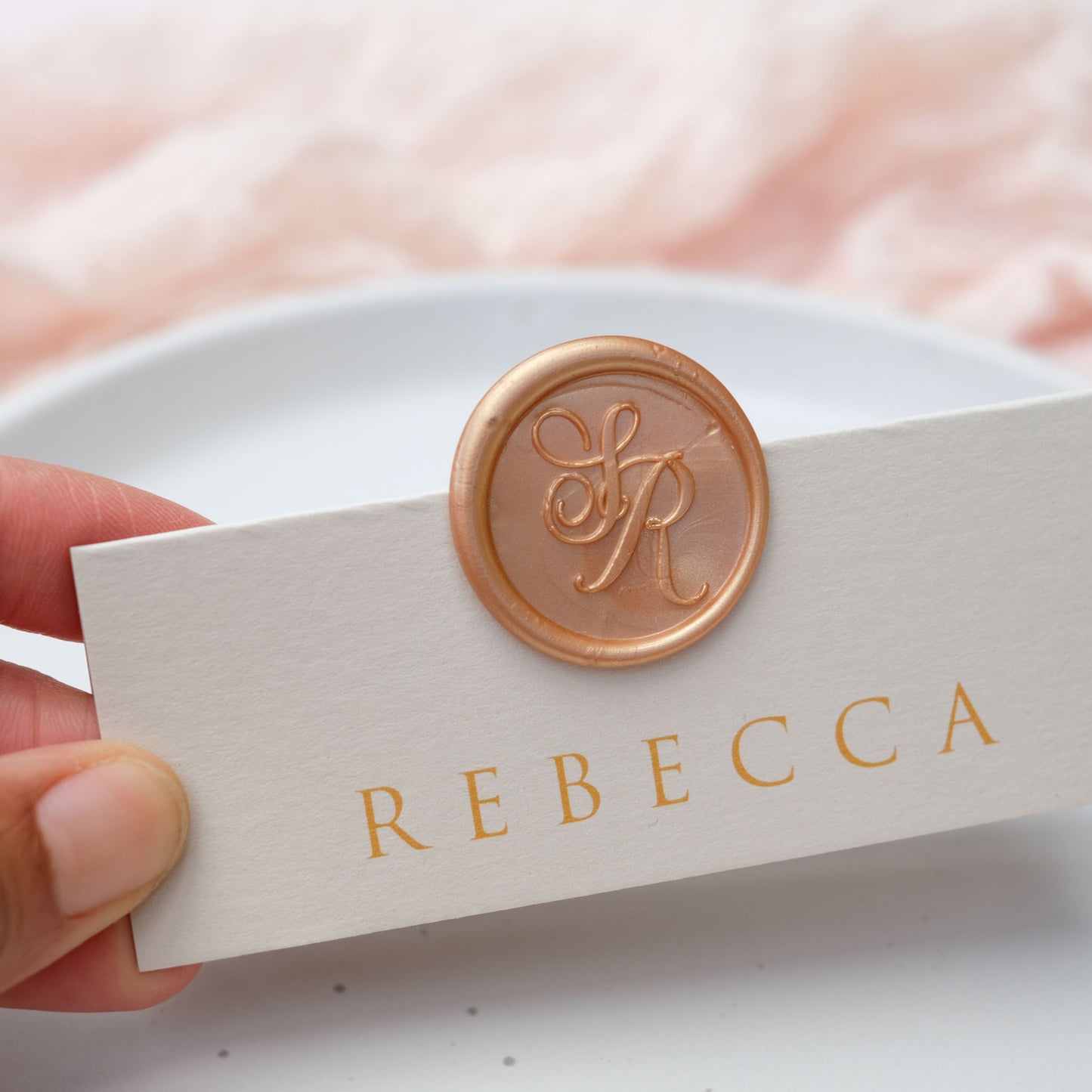 Folded Wax Seal Place Cards