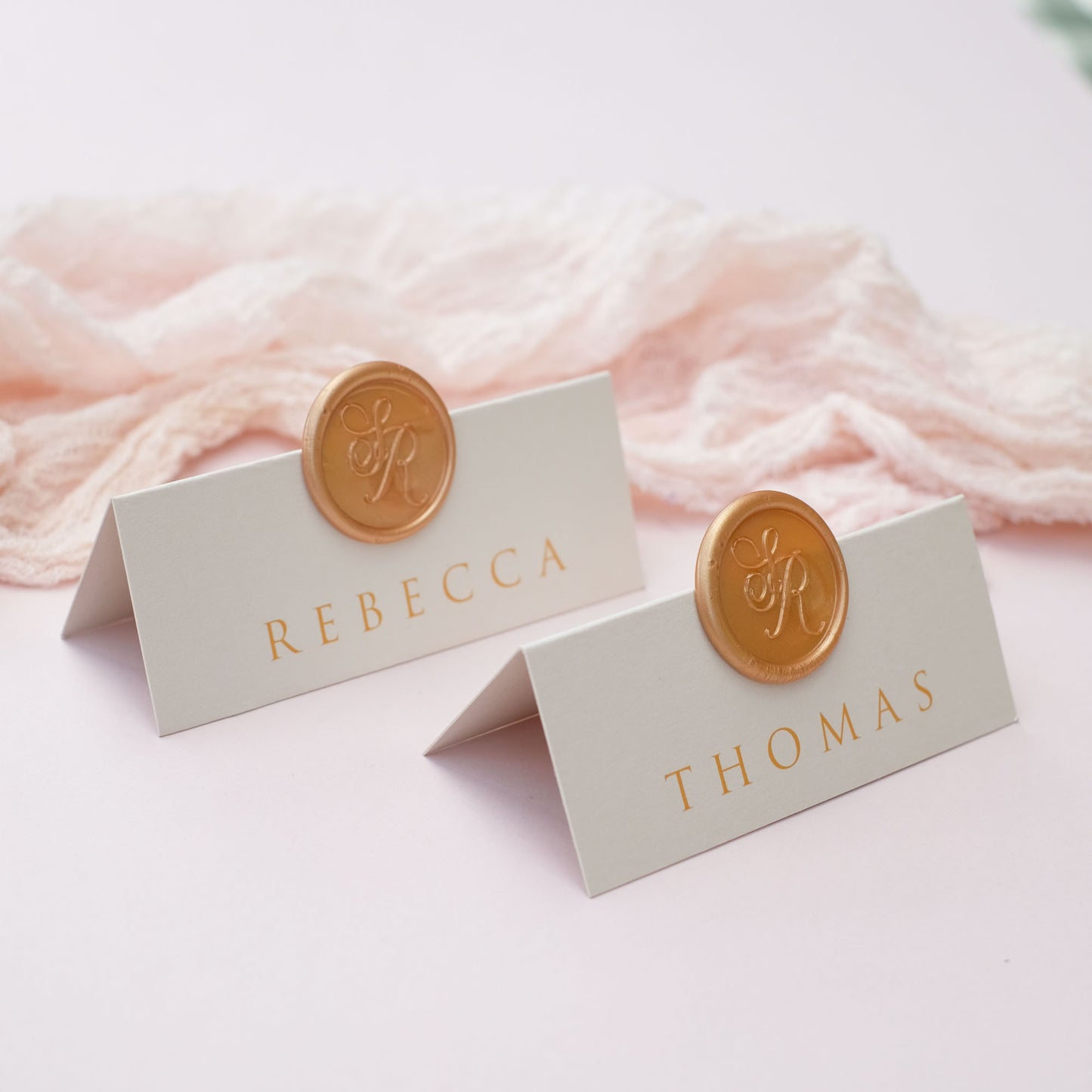 Folded Wax Seal Place Cards