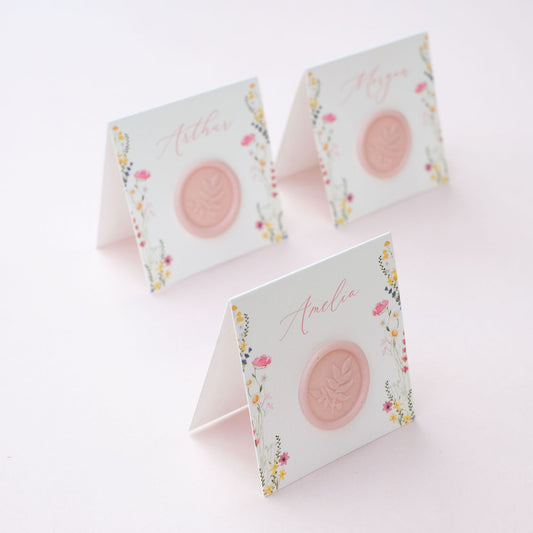 Wildflower Place Card with Wax Seal