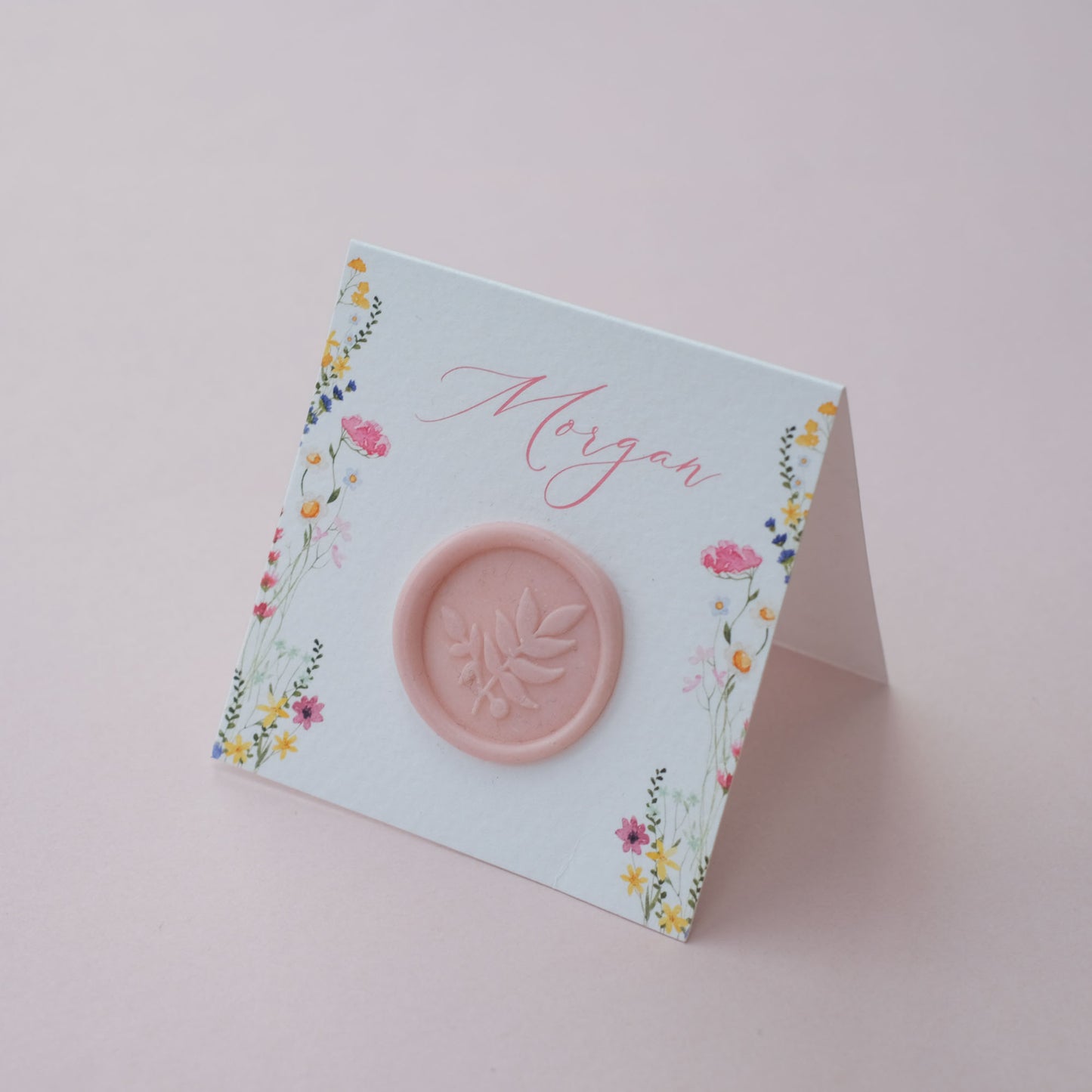 Wildflower Place Card with Wax Seal