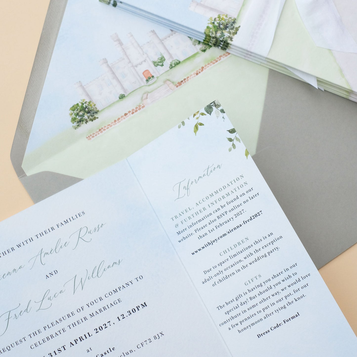 Hensol Castle Wedding Invitations