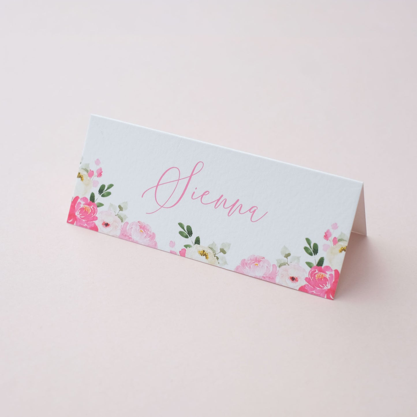 Polly | Hot Pink Floral Place Cards