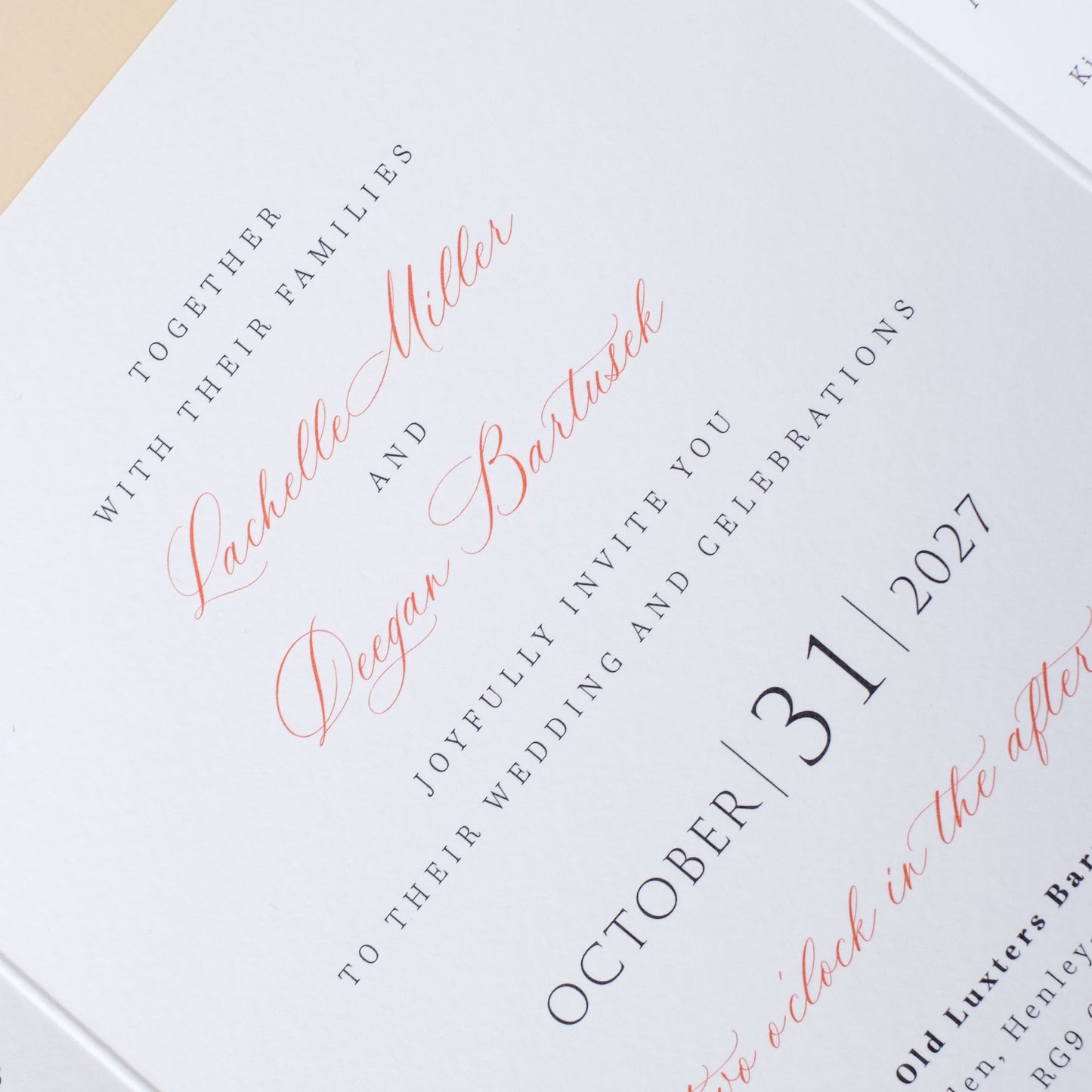 autumn wedding invitation