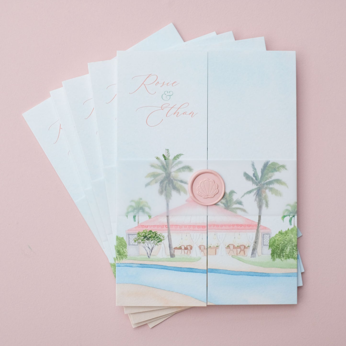 Kukua Beach Club Wedding Invitations