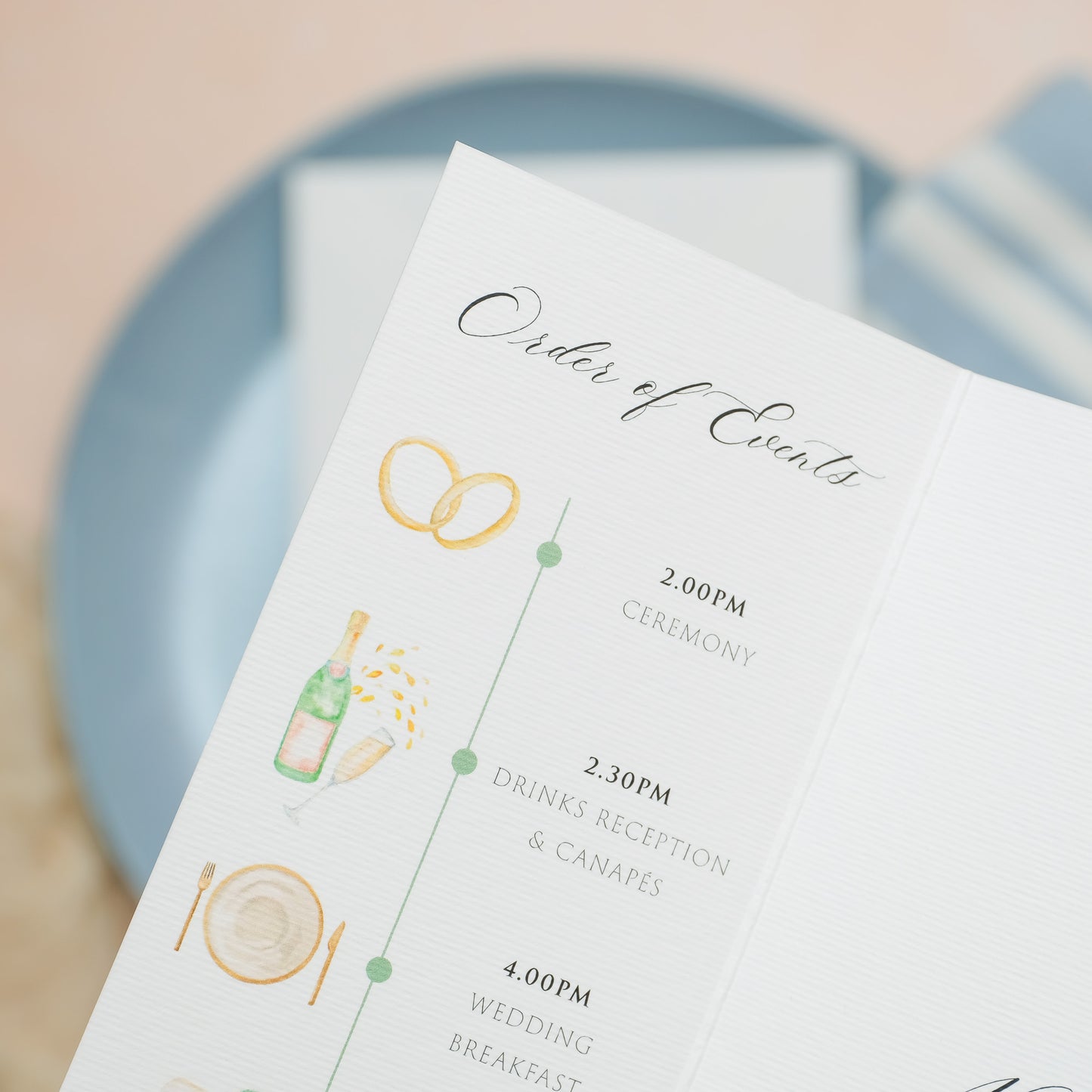 Lemons Folded Wedding Invitation