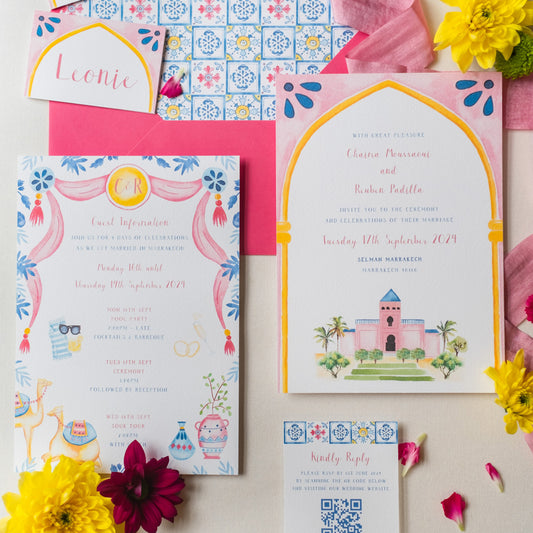 Moroccan Wedding Invitation Set