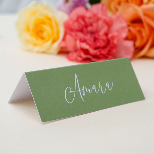 Moss Green | Olive Place Cards