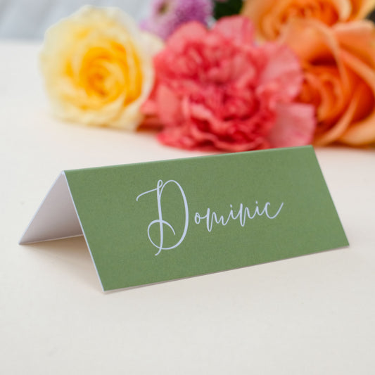 Moss Green | Olive Place Cards