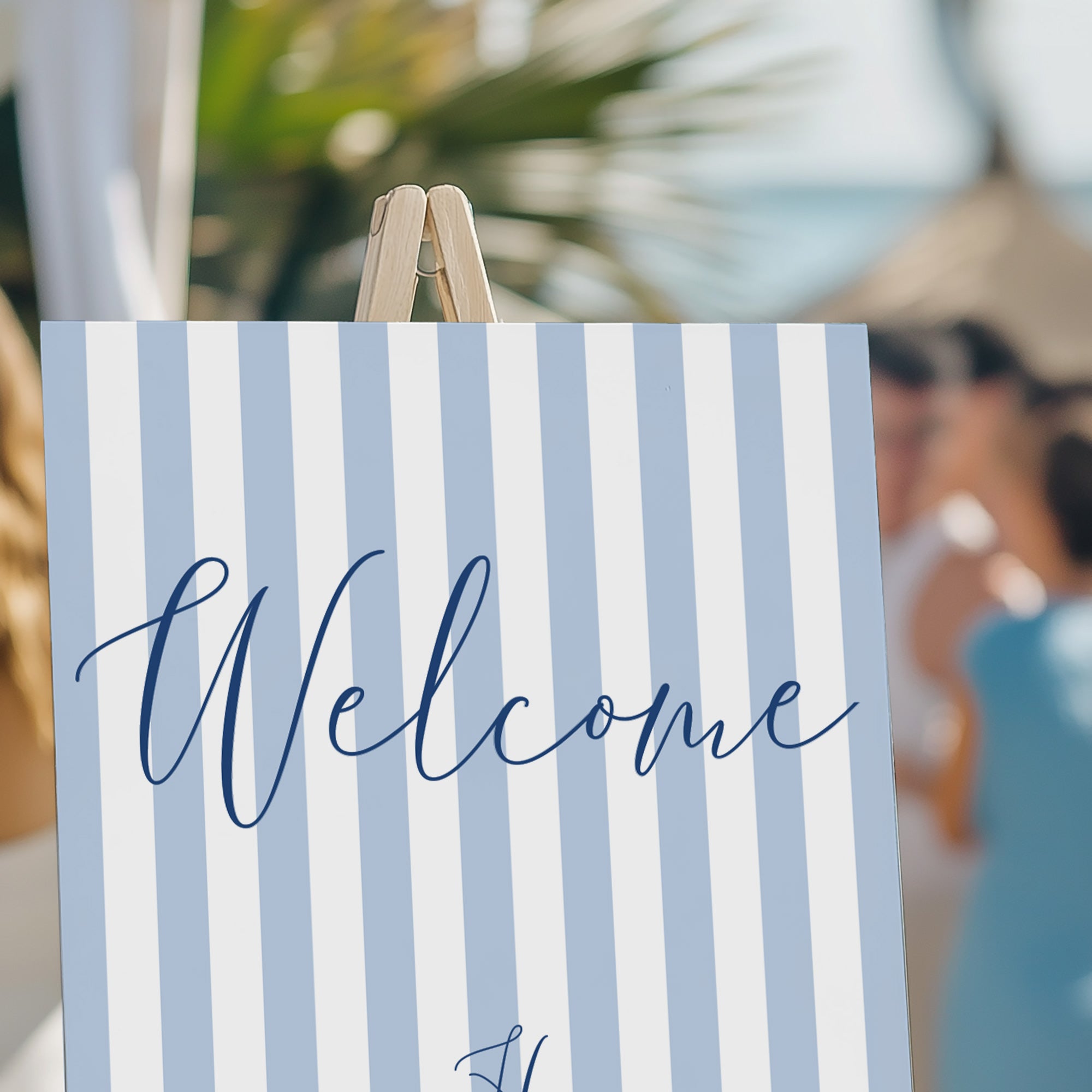 Splendid Sign Coastal Welcome Sign with Stripes – Splendid Swan