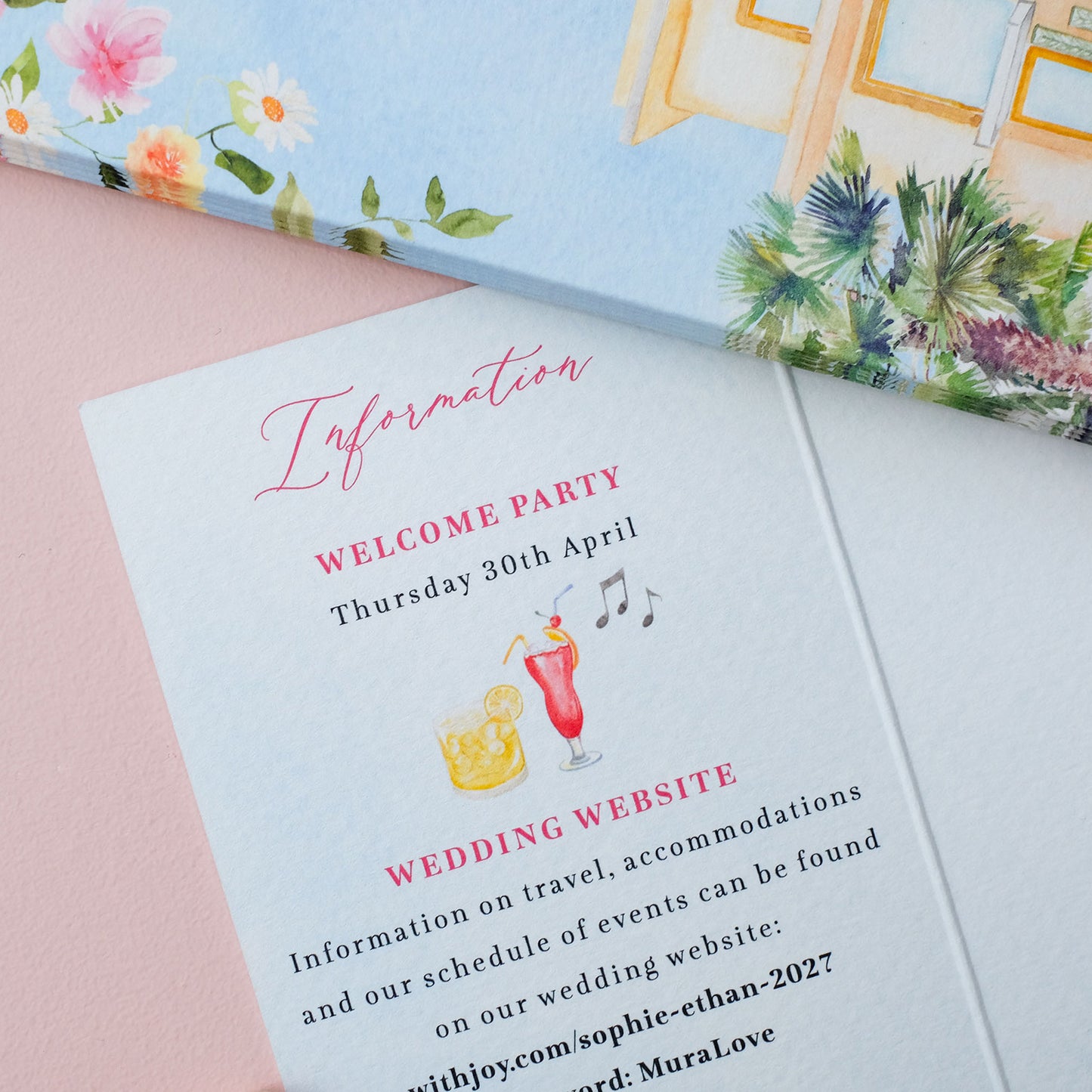 villa antiche mura wedding invitation, Sorrento