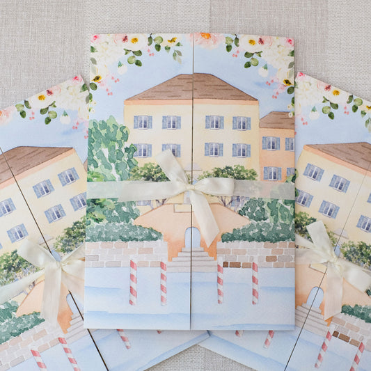 Lake Como Villa Regina Teodolinda Invitation