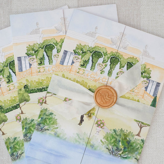 Lake Como Villa Del Balbianello Invitation